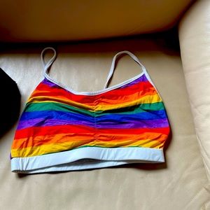 Rainbow crop tank top. Size small and only worn a few times